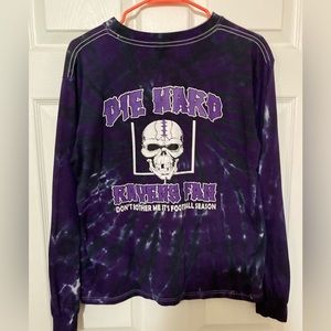 Baltimore Ravens Fan Tie Dye Long Sleeve